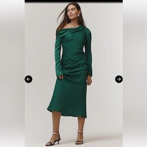 Chic Off-Shoulder Green Dress